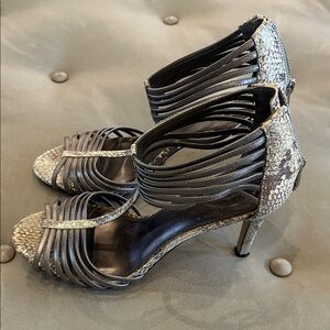Vince Camuto Snakeskin Strappy Heels